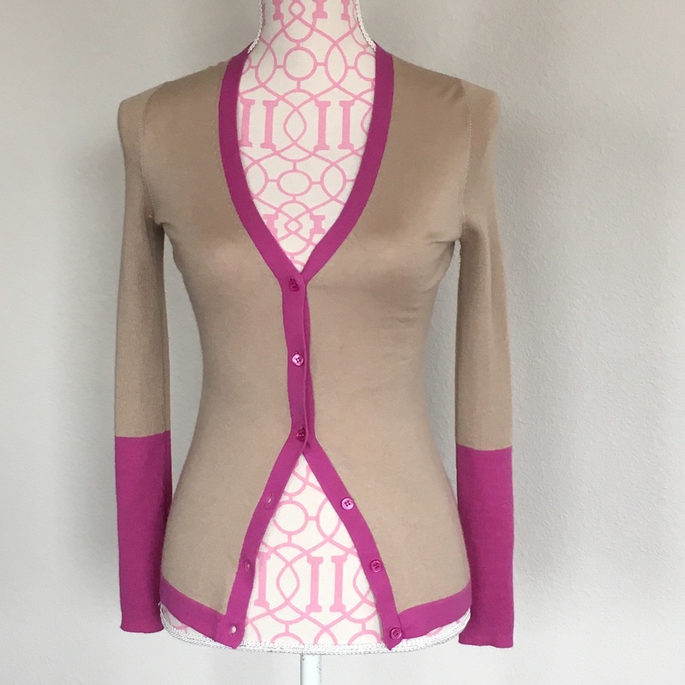 Two-tone Cashmere cardigan